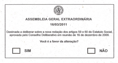 Conselho Deliberativo - Cédula da Assembleia Geral