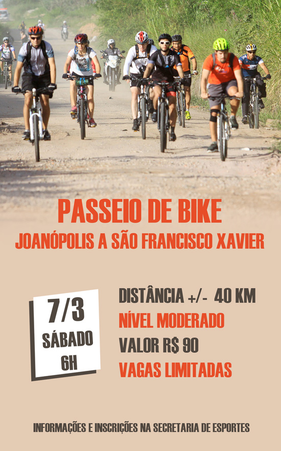 Passeio de bike - Joanópolis a São Francisco Xavier